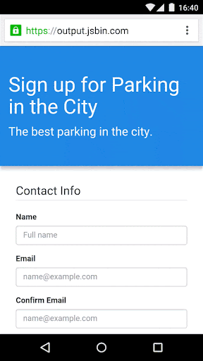 Example Of Using Autofill Feature In A Form
