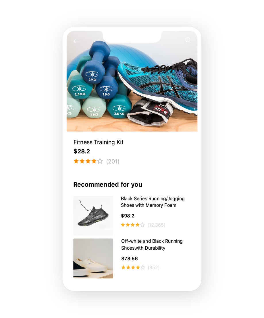 an example of a personalized experience for an eCommerce app