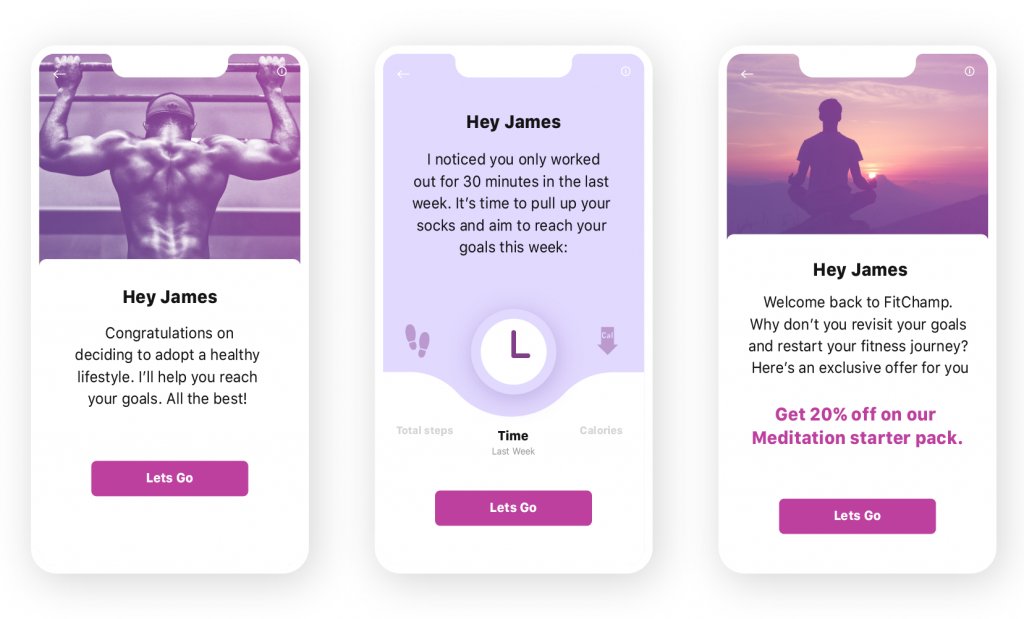 ideal in-app experience is mapped with a personalized user journey