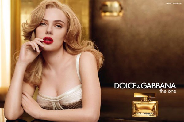advertisement of the fragrance from Dolce & Gabbana