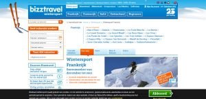 control version of the a/b test on Bizztravel's website