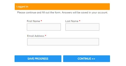 Formsite uses save button to enable users to fill form at their own pace