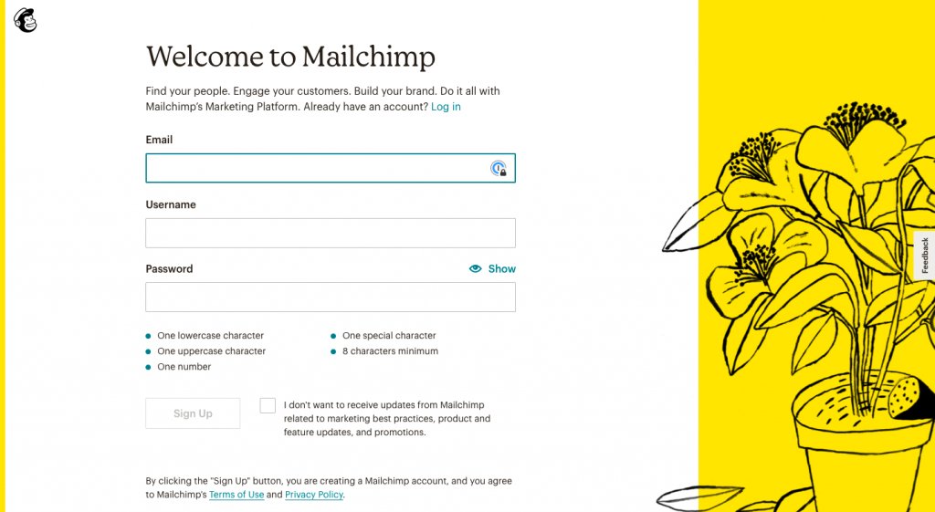 Mailchimp's Exclusive Sign Up Form