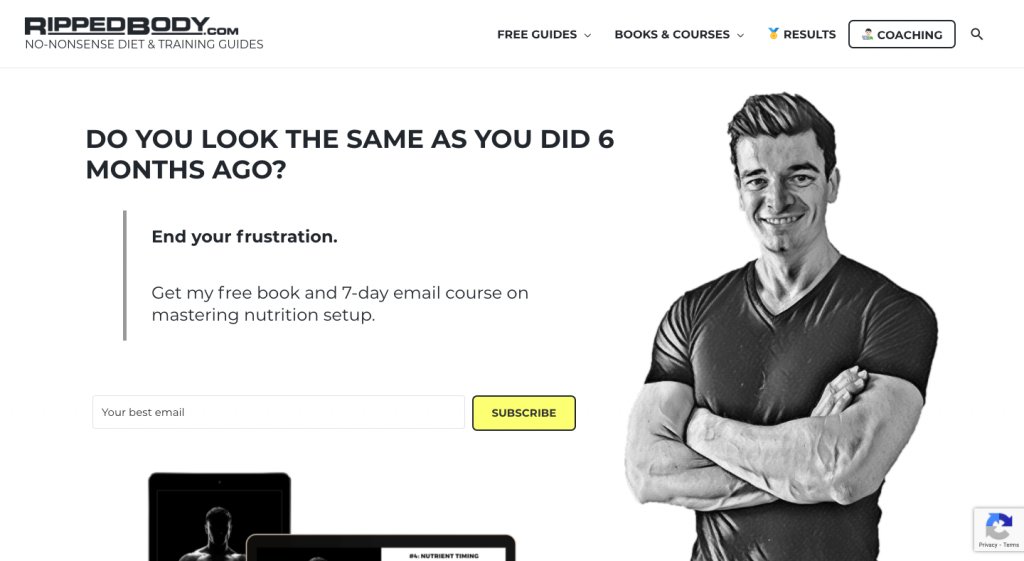 Ripped Body Subscription Form