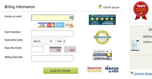 trust seals on checkout page reduce cart abandonment