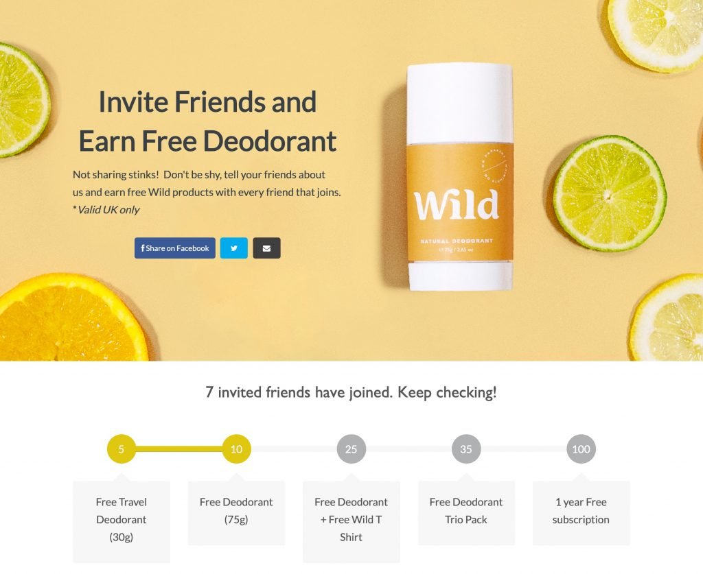 Wild Deo Referral Page