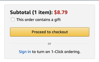 Amazon Cart Value Example